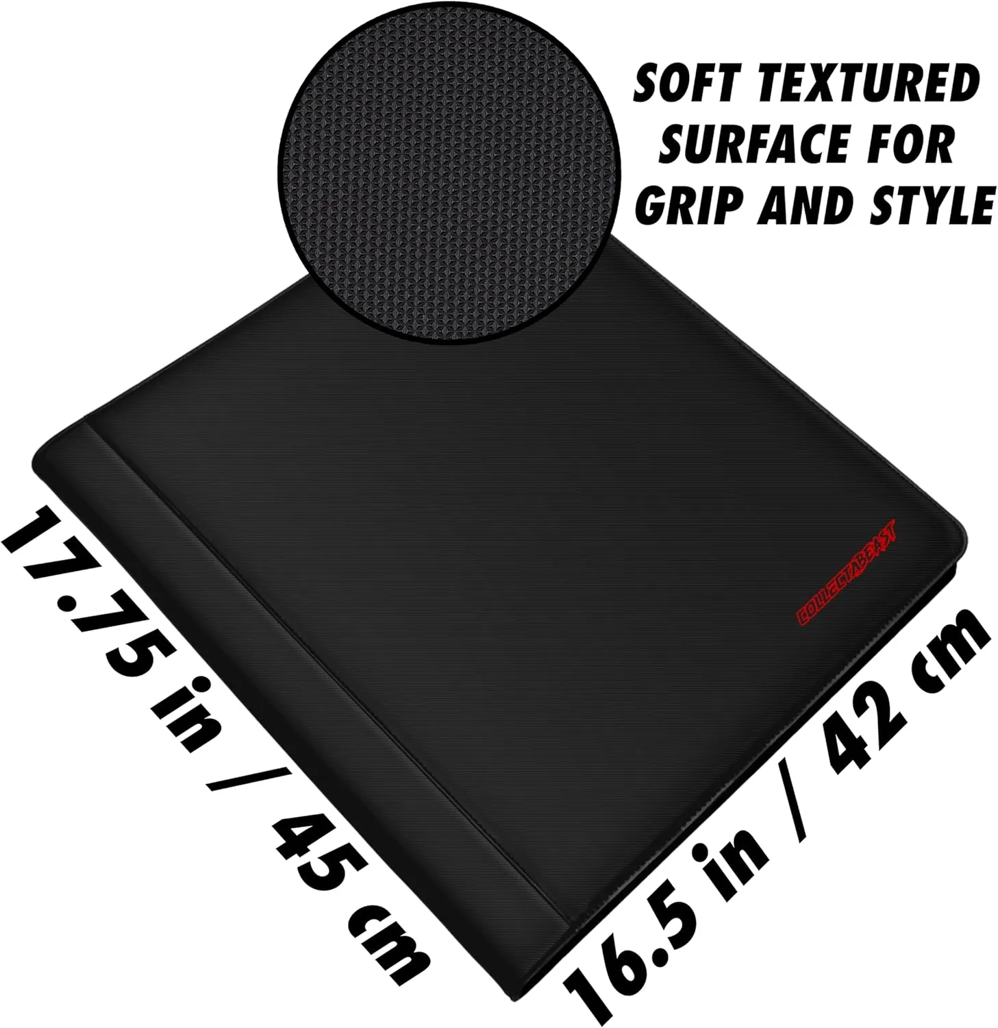 1280  Cards 20 Pocket Card Binder Collector Card Album - Pages Compatible with Pokemon Cards, Sports Cards, Yugioh, MTG and Other TCG - Trading Card Sleeve with Side Loading Pockets (Black/Red)