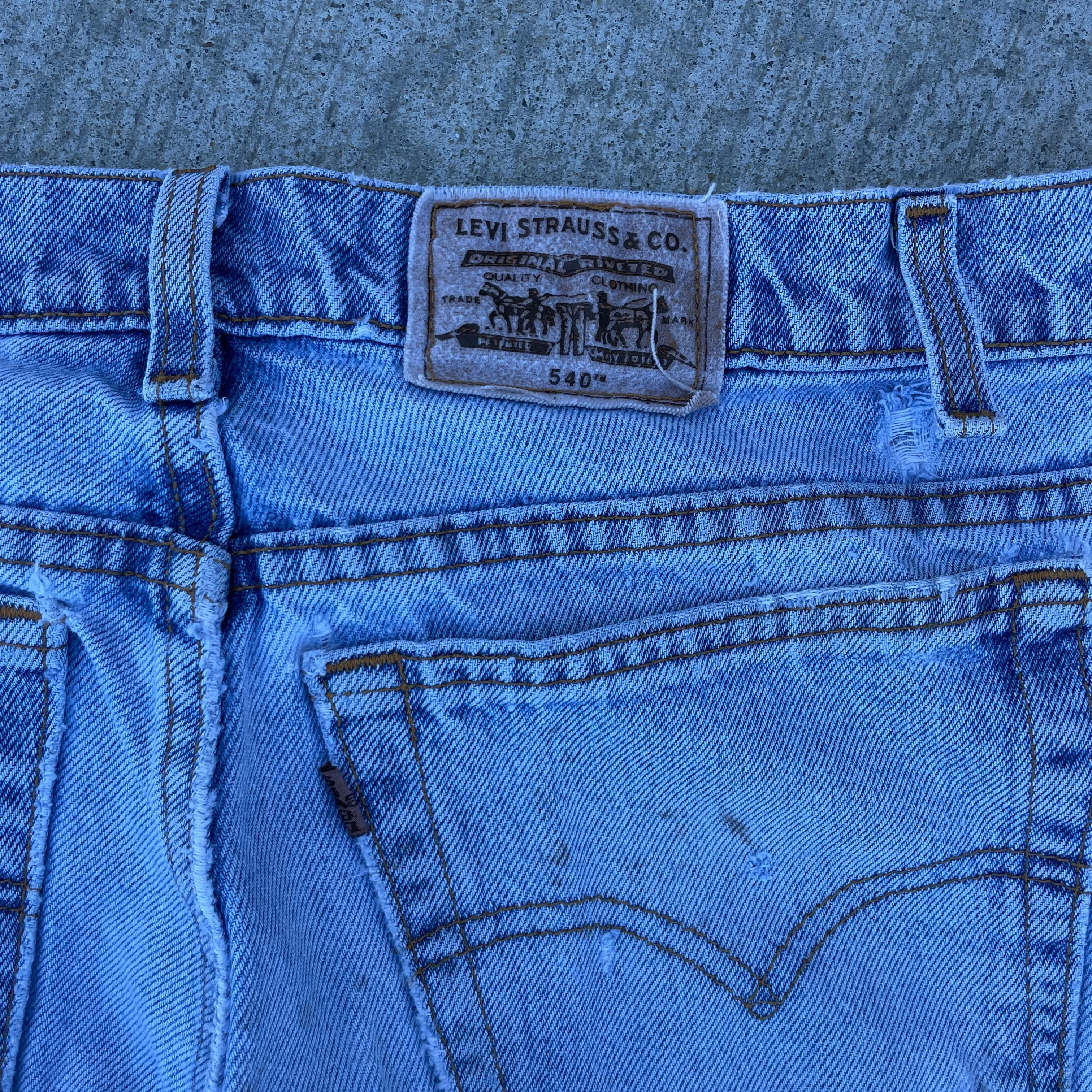 1990s Distressed Levis 540 Brown Tab Jeans [34x34]