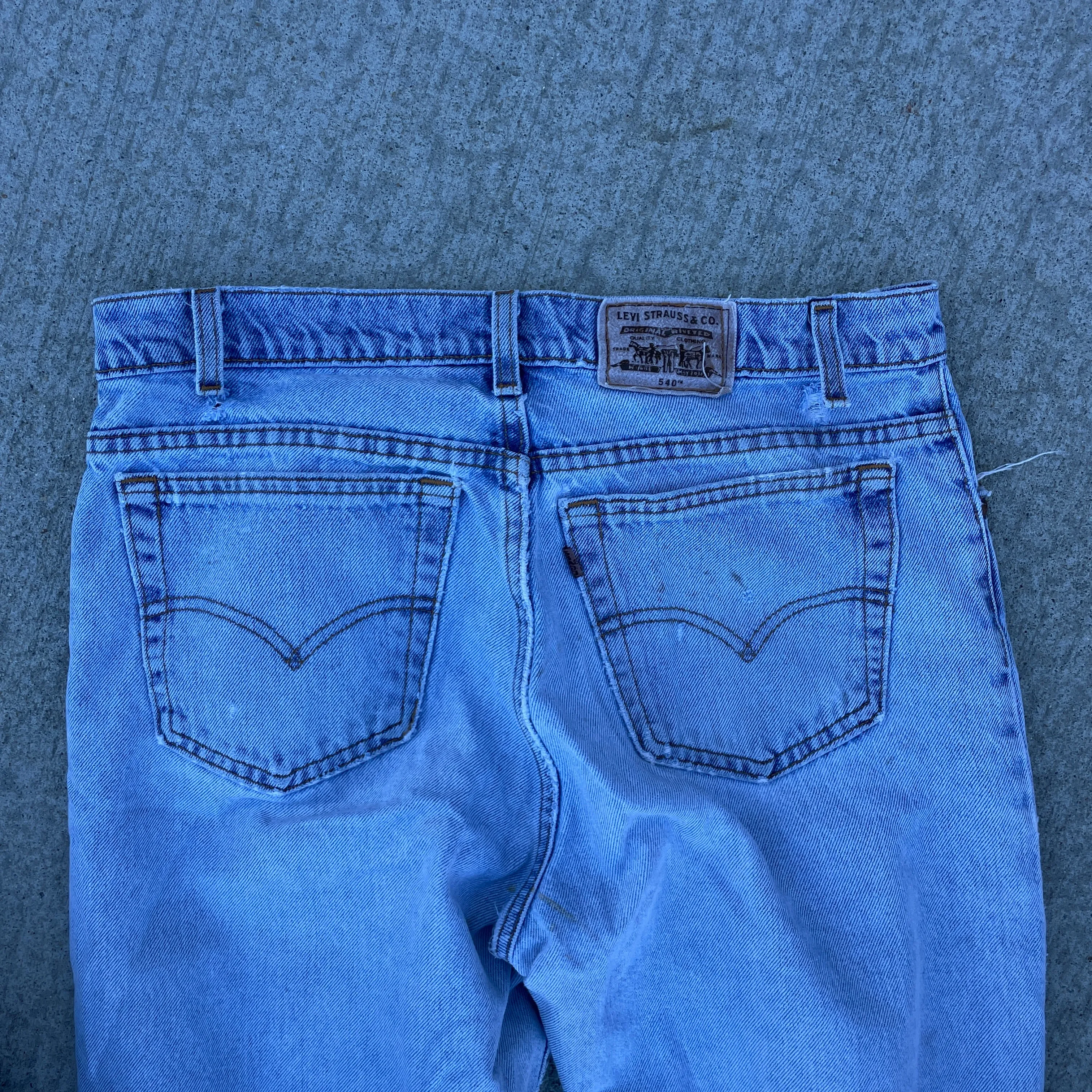 1990s Distressed Levis 540 Brown Tab Jeans [34x34]