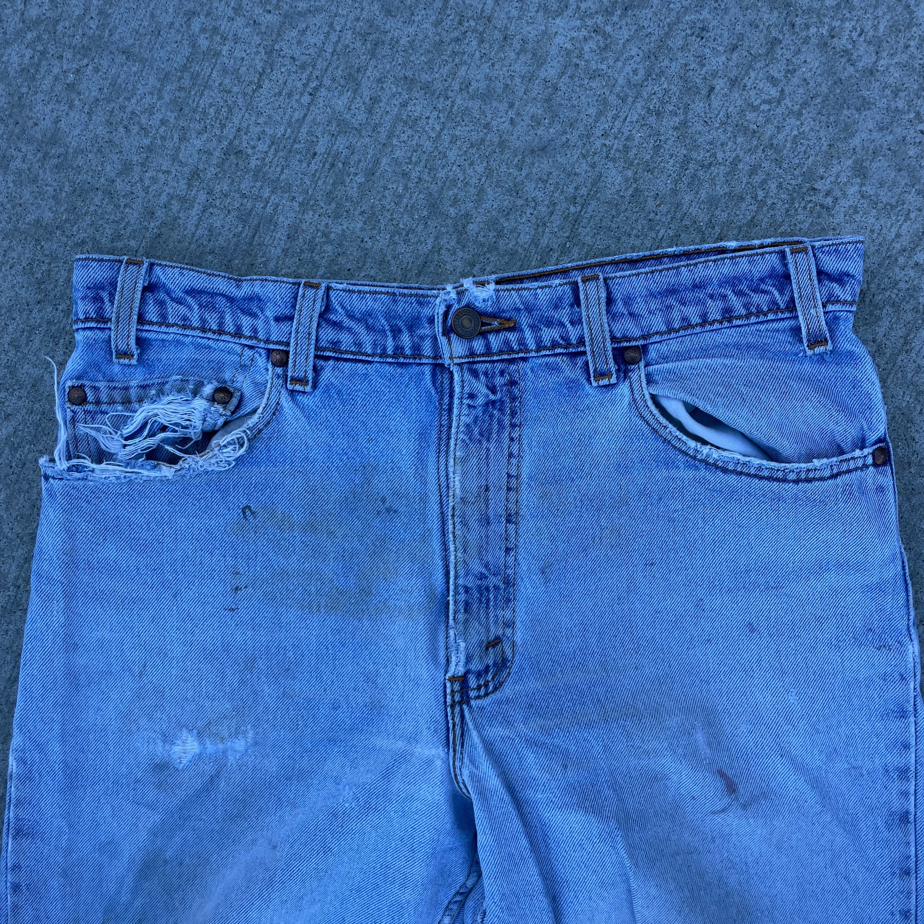 1990s Distressed Levis 540 Brown Tab Jeans [34x34]