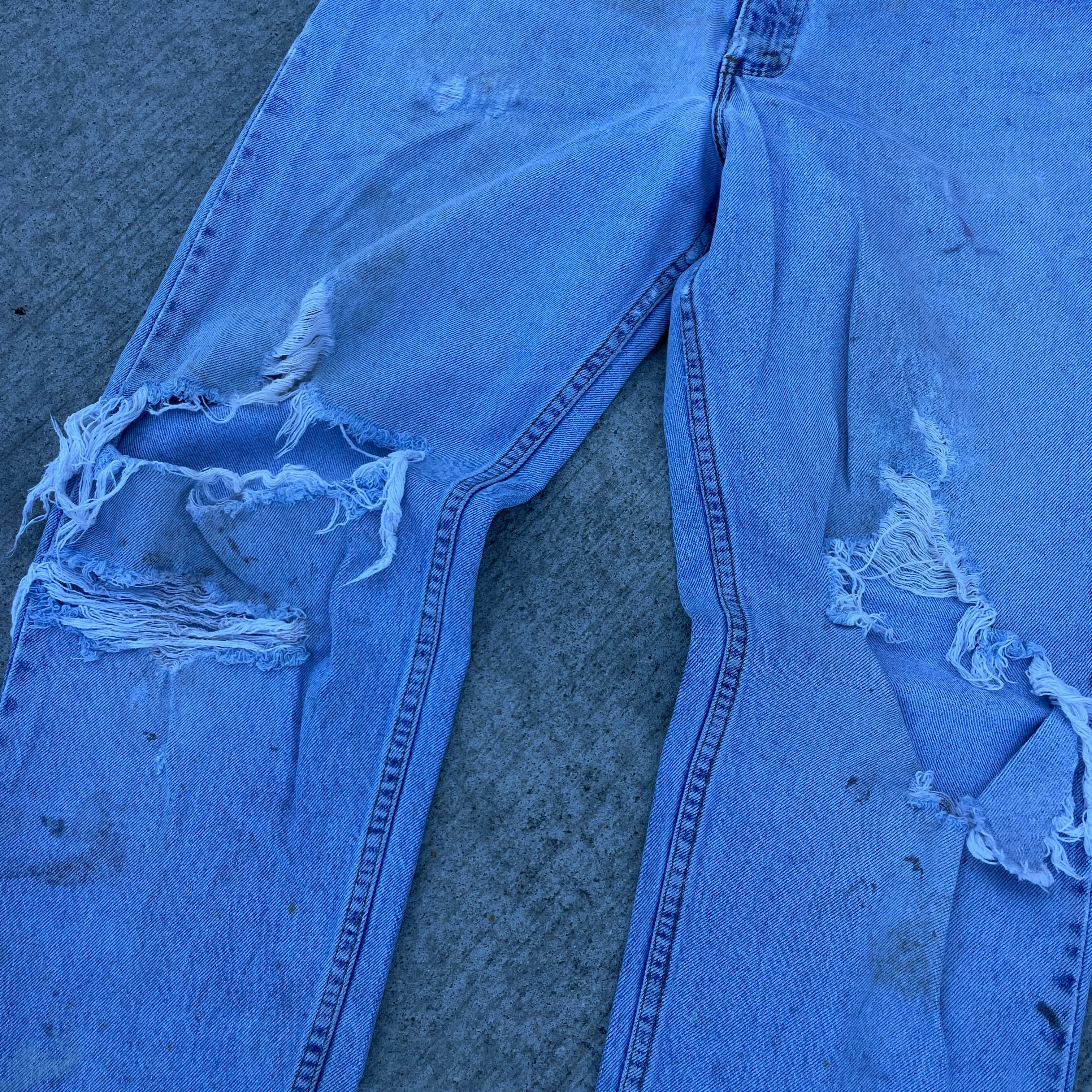 1990s Distressed Levis 540 Brown Tab Jeans [34x34]