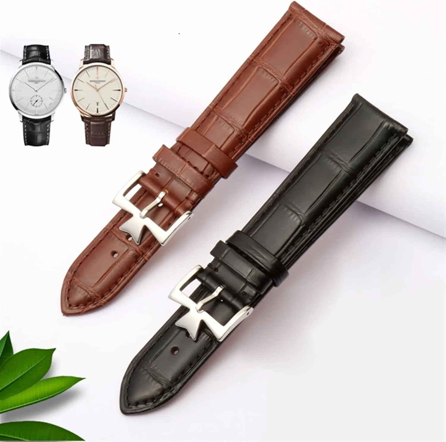 19mm 20mm 21mm 22mm Genuine Leather Watch Band Replacement For Vacheron Constantin Patrimony VC Black Blue Brown Cowhide Strap