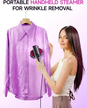 2-in-1 Steamer & Iron for Clothes,15s Fast Heat-up 1200W Portable Handheld Garment Steamer,Travel Size with Large Ceramic Heat Panel,Quick Wrinkle Removal,110V-130V