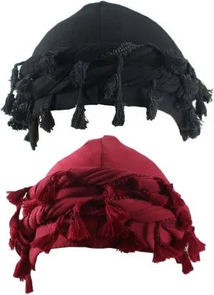 2 Pc Turban Head Wraps for Men Satin Lined Turban for Women Vintage Twist Velvet Durags Gifts