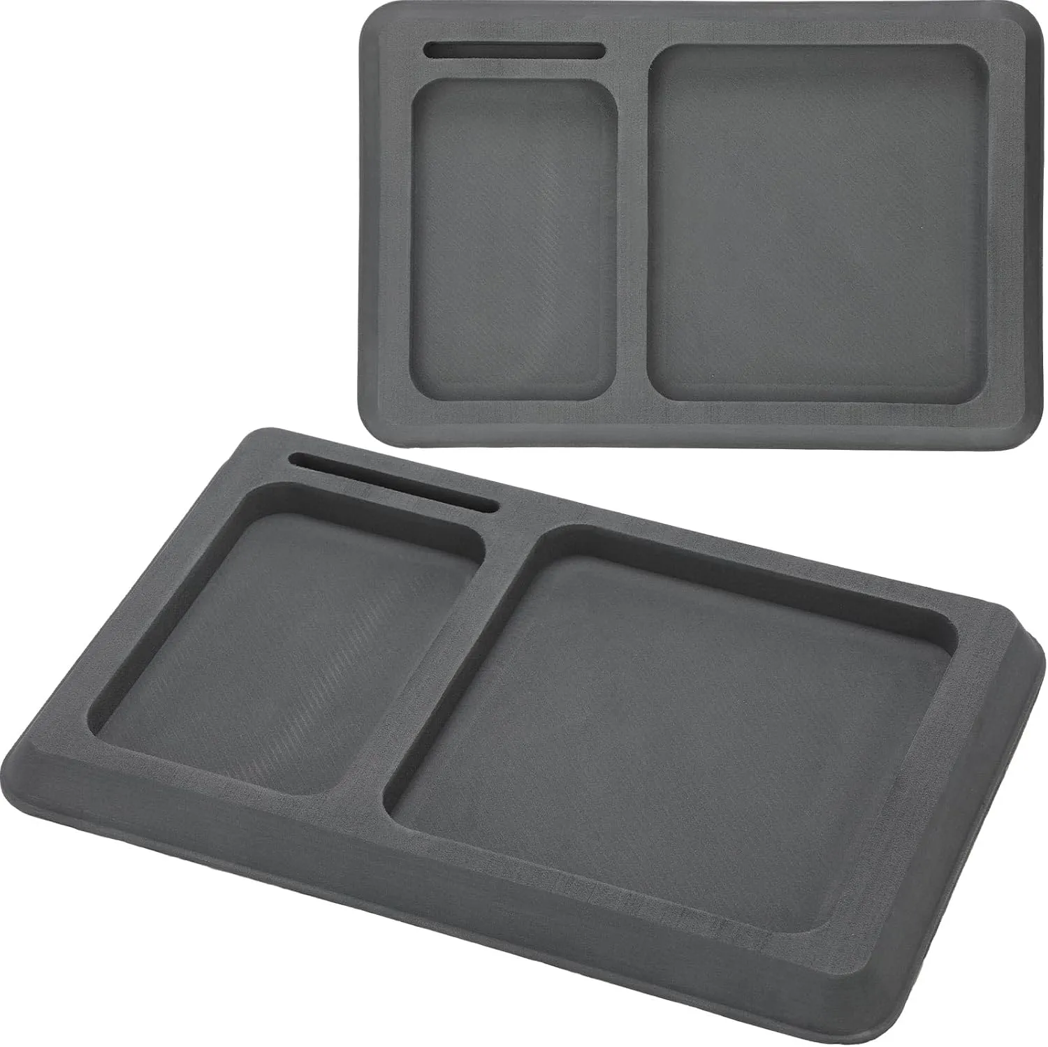 2 Pcs EVA Foam Boat Dash Pad 2 Compartment Cell Phone Boat Dash Accessory Boat Phone Holder Adhesive Backing Boat Dash Organizer for Sea Marine Fishing Boating Center Deck Tool Accessories
