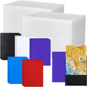 200ct Colored Card Sleeves Top Loads Combo, 100ct 3"x4" Top Load Cardholders with 100ct Matte Soft Protector Sleeves for Baseball Football TCG Deck Game Standard Trading Cards(Color Set 1)