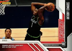 2020-21 Panini Instant Basketball #169 Anthony Edwards Rookie Card Timberwolves - Only 862 made!