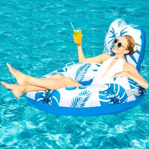 [2025 New Model] Pool Floats - Inflatable Pool Floats with Cup Holders,Unibody Pool Lounger Float with Handle，Ideal Pool Toys for Pools,Beach,Lakes, Rivers,Water Party 2025 Beach Vacation Essentials