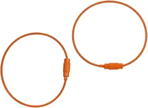 2/10pcs 50cm Colorful Stainless Steel Wire Keychain Cable Loop Screw Lock Rope Key Holder Keyring Key Chain Rings (Color : Orange, Size : 50cm 2pcs)
