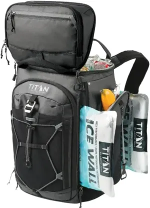 26 CANS Titan by Arctic-Zone Super Foam and Leak Proof Backpack Cooler - Black