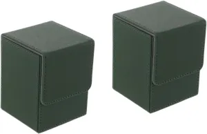 2pcs Card Deck Storage Box Pu Playing Card Organizer Magnetic Closure Compact Design for