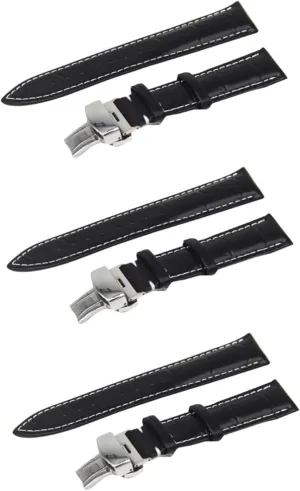 2pcs Watch Band Correa Para Hombre Watchband Leather Strap Earth Tones Watch Strap Man