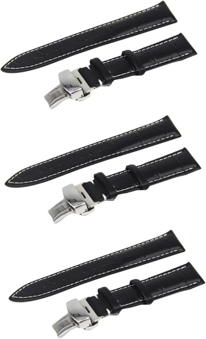 2pcs Watch Band Correa Para Hombre Watchband Leather Strap Earth Tones Watch Strap Man