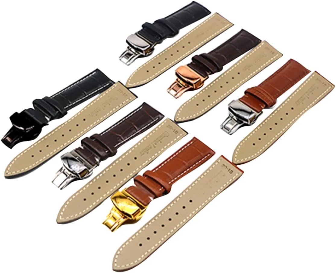 2pcs Watch Band Correa Para Hombre Watchband Leather Strap Earth Tones Watch Strap Man