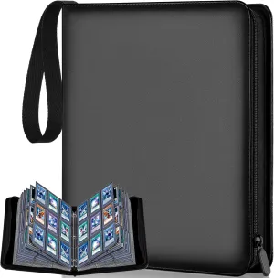 360 Pockets Toploaders Binder, 9 Pocket Toploaders Binder for Cards Storage, 3”x 4” Rigid Hard Card Holder, Double-Sided Sleeves for Trading Cards TCG, MTG, Game Cards, Sports Cards