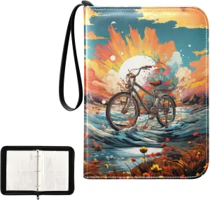 4 Pockets Trading Card Album Holder Book Folder Sports Card Binder Bike 2 400 Double Side Pockets for 3 Ring Binder Zipper