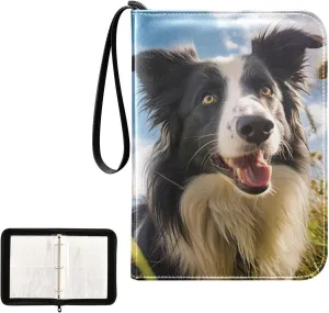 4 Pockets Trading Card Album Holder Book Folder Sports Card Binder Dog 1 400 Double Side Pockets for 3 Ring Binder Zipper