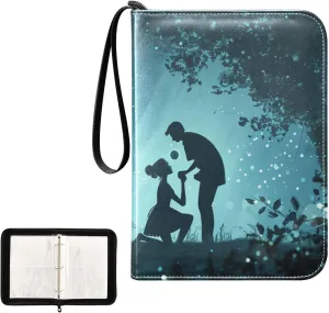 4 Pockets Trading Card Album Holder Book Folder Sports Card Binder Propose 400 Double Side Pockets for 3 Ring Binder Zipper
