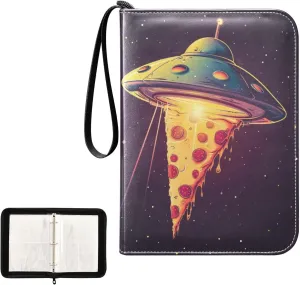 4 Pockets Trading Card Album Holder Book Folder Sports Card Binder Ufo 3 400 Double Side Pockets for 3 Ring Binder Zipper