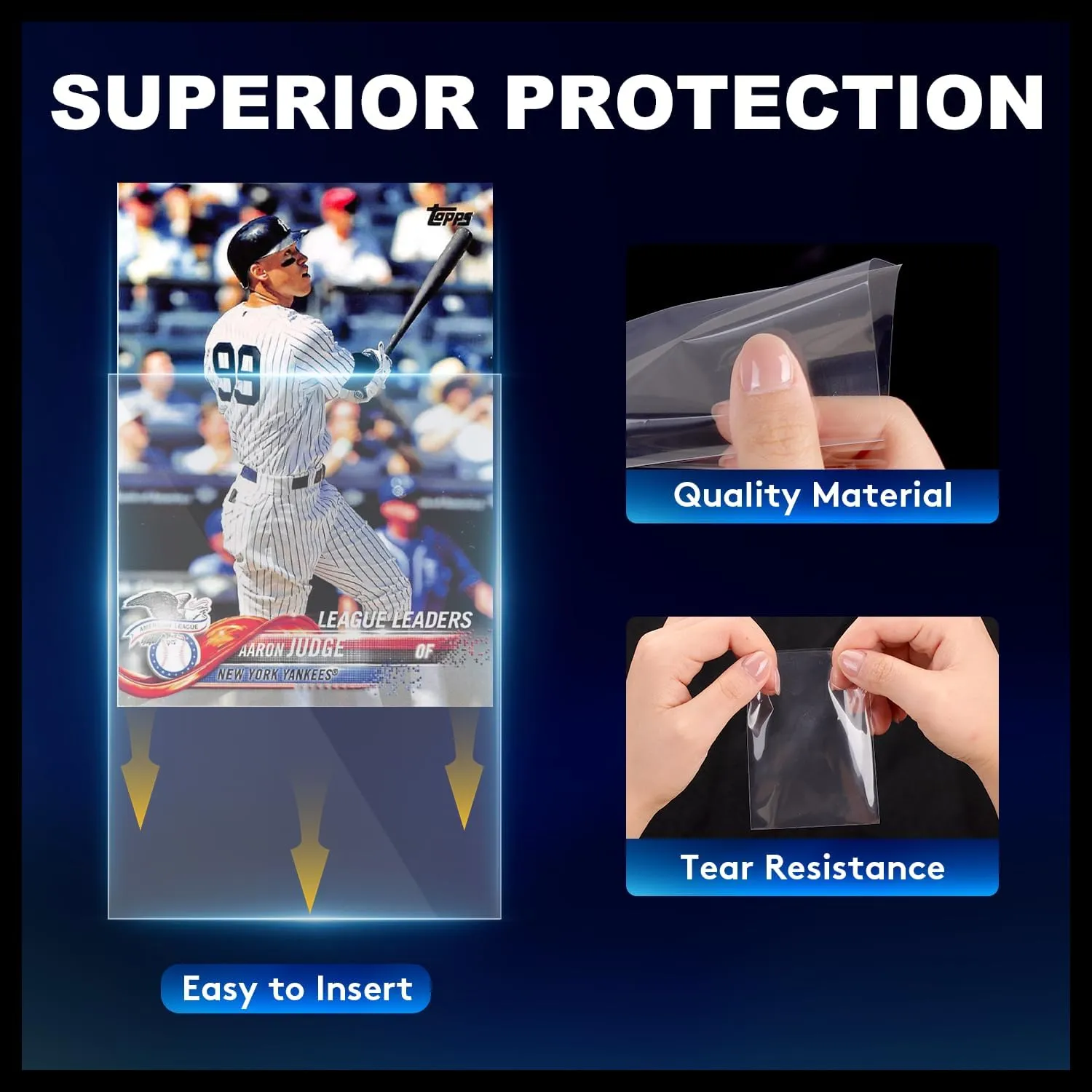 5000ct Card Sleeves, Baseball Card Sleeves, Penny Clear Card Sleeve for Trading Cards, Soft Sports Card Sleeve, Card Protector Sleeve, Protective Plastic Sleeves