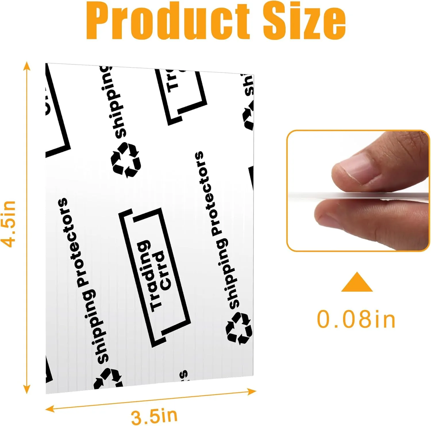 510 Pack Trading Card Shipping Protector Coolrunner 3.5" x 4.5" Plastic Card Protectors Card Mailers durable Card Savers for Trading Cards Hard Plastic Flats for Card Breakers (510)