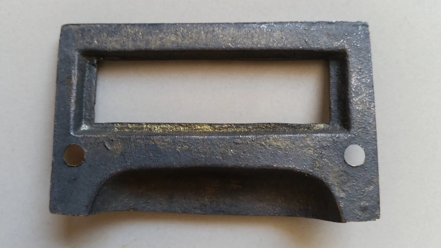 6 Antique Style Card File Cabinet Handle, Label Holders with Cup Bin Pull Handles, Organizing  #F1