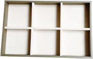 6 Grids Wood Jewelry Organizer Tray Crafts Holder for Bracelet Watch Showcase
