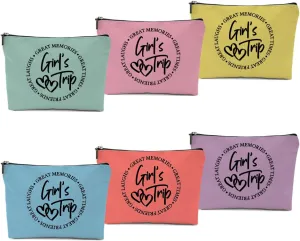 6 Pcs Girls Trip Gifts Favors, Girls Weekend Gifts Makeup Bag, Bestie Gifts Weekend Bag Travel Gifts Vacation Cosmetic Bag, Friendship Gifts for Women Friend, Graduation Wedding Gifts Toiletry Bag