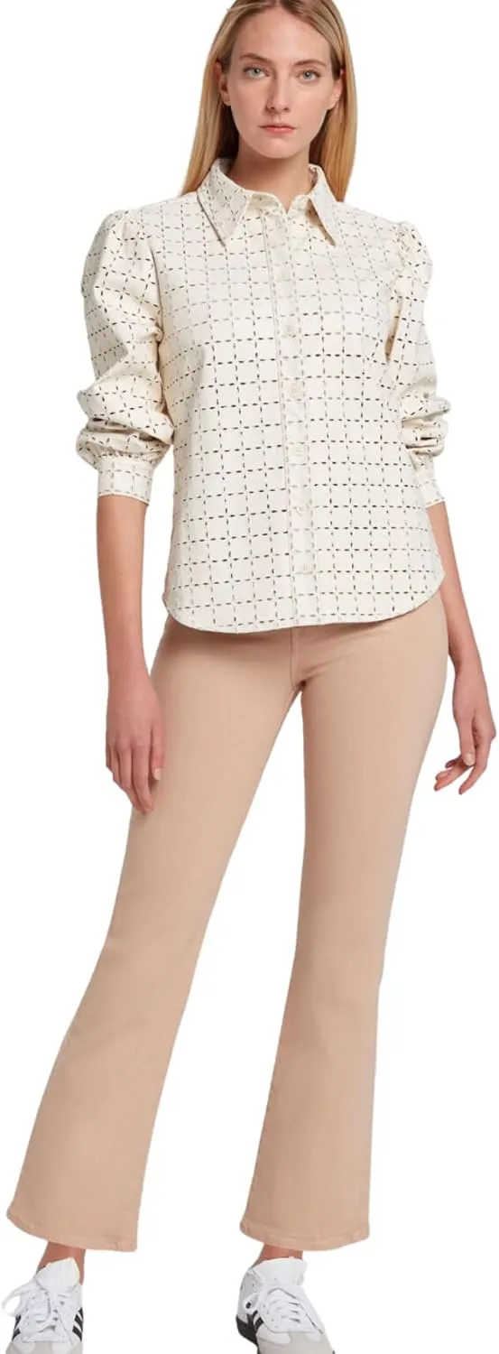 7 For All Mankind Women's High-Waisted Slim Kick Flare Pants