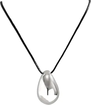 925 Sterling Silver Bean Necklace For Women, Simple Bean Charm Double Chain Layer Bracelet, Kidney Bean Necklace Pea Pendant Choker, Punk Vintage Velvet Rope Charm Choker, Tiny Beans Comma Pendant