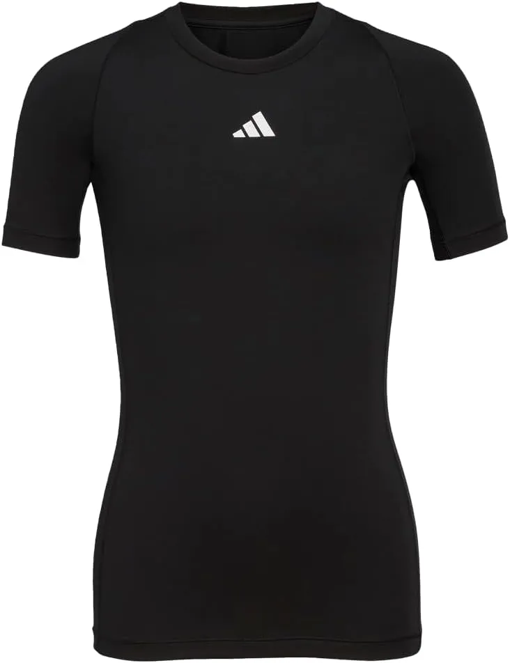 adidas Boys' Moisture Wicking Techfit Compression Shirt Short Sleeve