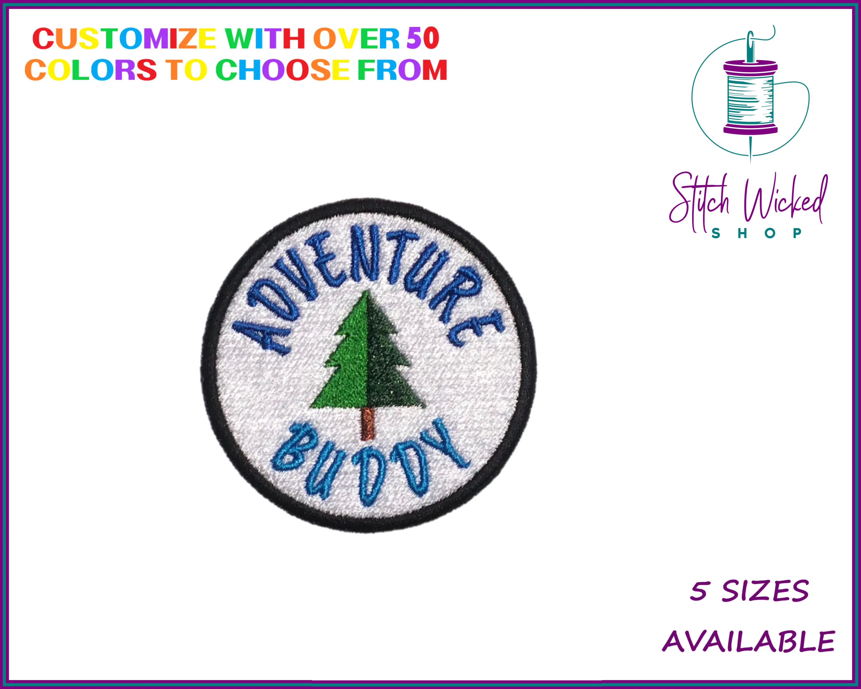 Adventure Buddy Custom Embroidered Dog Bandana Patch