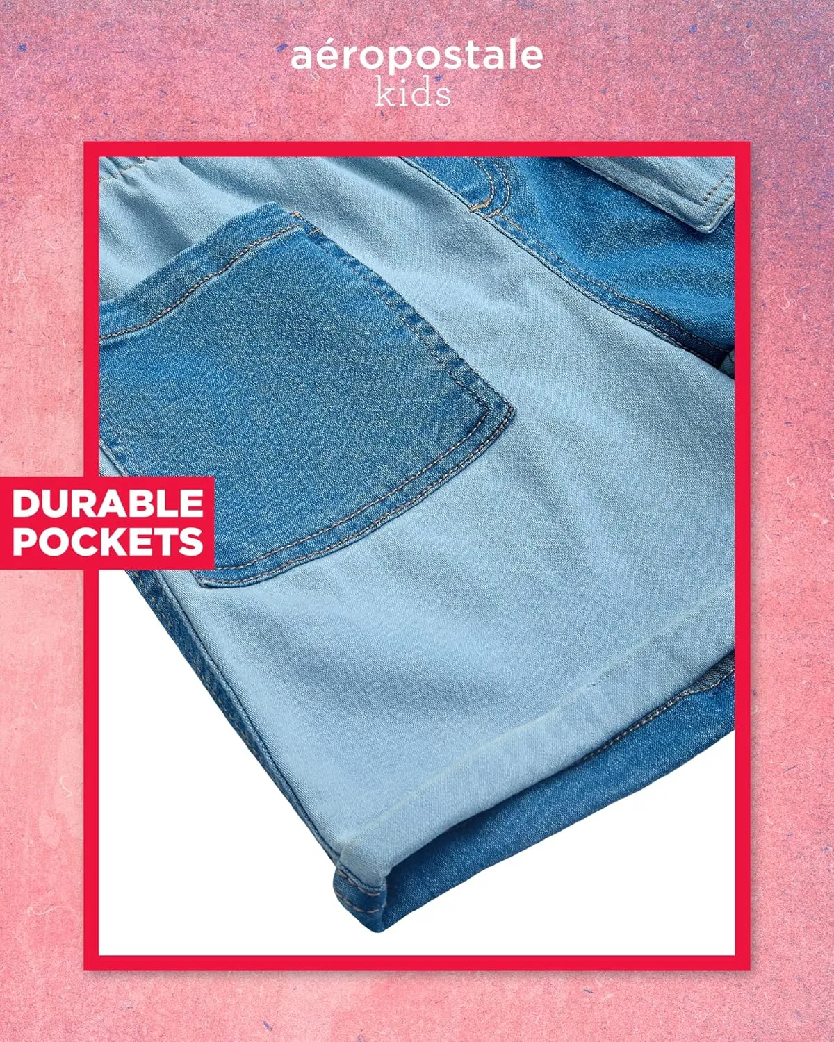 AEROPOSTALE Girls Shorts Set - 2 Piece Short Sleeve Graphic Tee and Paperbag Twill or Denim Shorts Outfits for Girls (7-12)