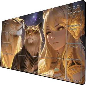 AI Painting TCG Playmat - MTG Trading Card Game Mat with Zone Layout, 24x14 Inches Premium MTG Play Mat - The Perfect Companion for Intense Card Battles - Fantasy Dark Skull Black Lotus 509A114