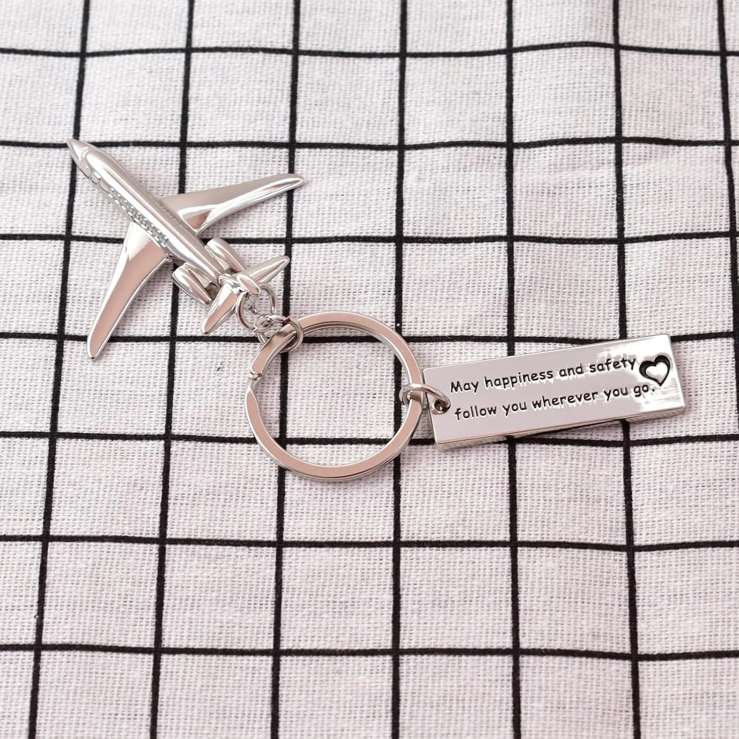 Airplane Keychain Going Away Retirement Farewell Gift for Best Friend Coworker Pilot Flight Attendant Men and Women