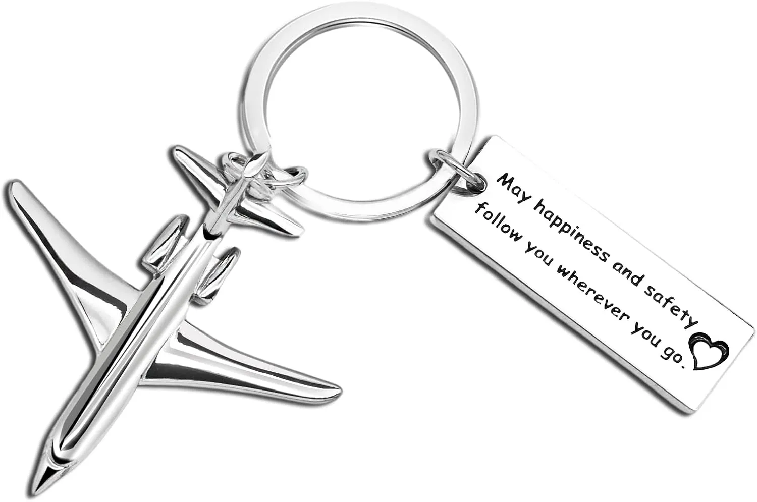 Airplane Keychain Going Away Retirement Farewell Gift for Best Friend Coworker Pilot Flight Attendant Men and Women