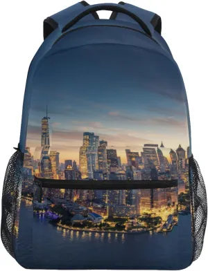 ALAZA New York City Skyline Junior High School Bookbag Daypack Laptop Outdoor Backpack