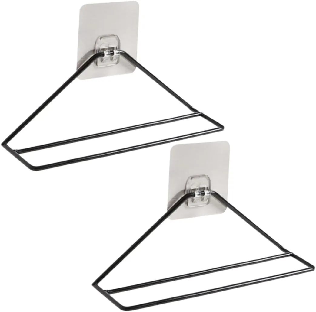 Alipis 2pcs Iron Shoes Holder Wall Mounted Triangle Shoe Rack Hangers Space Saving Slippers Storage Organizer for Tidy Home and Convenient