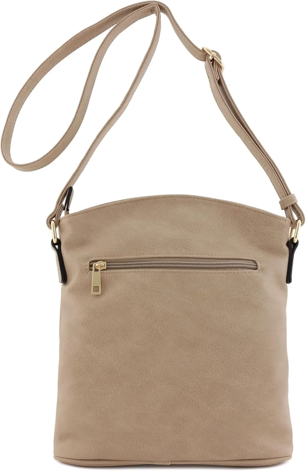 ALYSSA Triple Zip Pocket Large Crossbody Bag