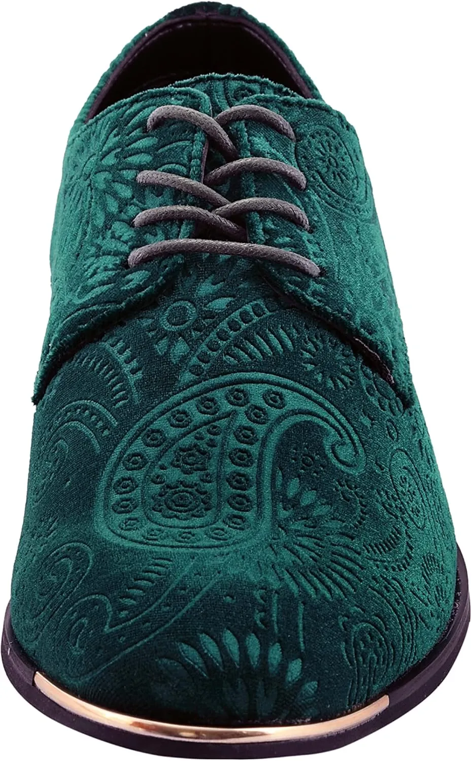 Amali Chadwick, Mens Dress Shoes - Lace Up Oxford Shoes for Men - Tuxedo Shoes, Paisley Pattern, Metal Tip, Mens Designer Shoes