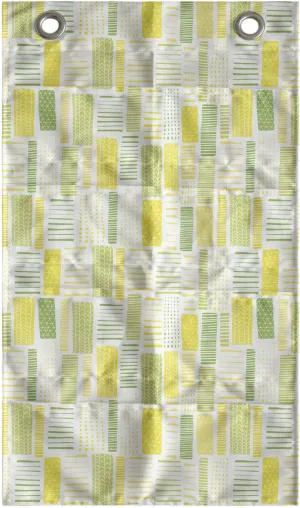 Ambesonne Abstract Hanging Pocket Organizer, Illustration of Rhythmic and Geometric Pastel Tones Demonstration, Printed Polyester Storage Bag with Pockets, 21" x 31", White Yellow and Lime Green