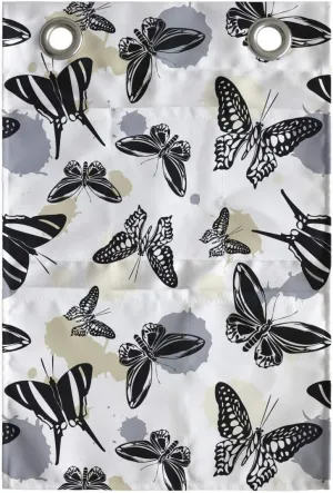 Ambesonne Insects Hanging Pocket Organizer, Demonstration of Repetitive Various Butterflies on a Plain Background, Printed Polyester Storage Bag with Pockets, 14" x 20", White and Multicolor