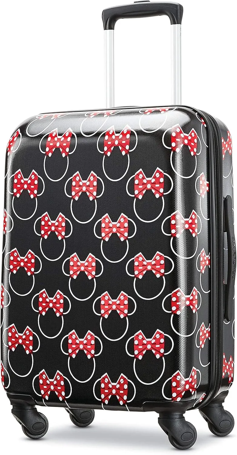 American Tourister Disney Hardside Luggage with Spinner Wheels, Minnie Mouse Head Bow, Carry-On 21-Inch