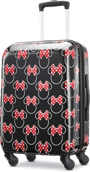 American Tourister Disney Hardside Luggage with Spinner Wheels, Minnie Mouse Head Bow, Carry-On 21-Inch