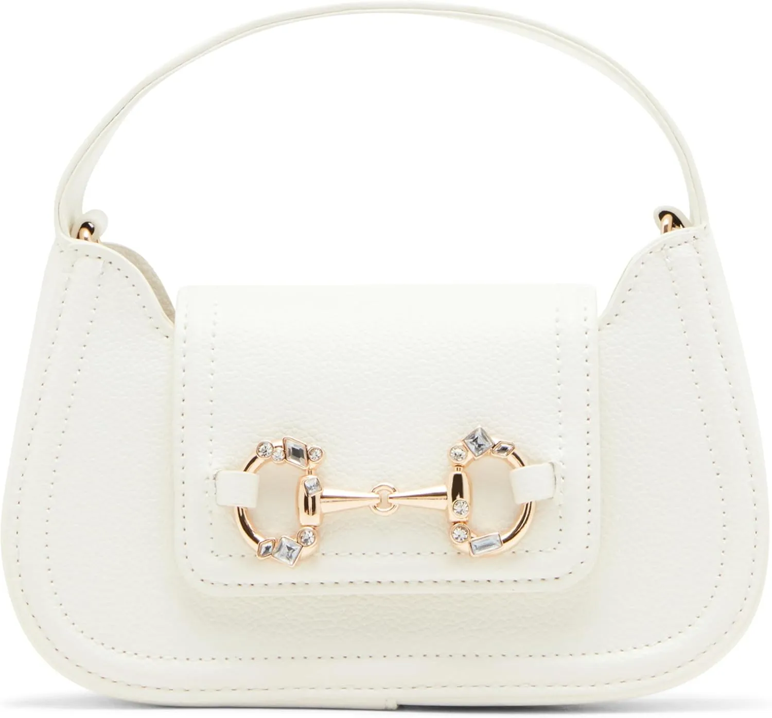 Anne Klein Crystal Horsebit Mini Top Handle with Convertible Strap