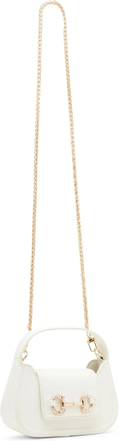 Anne Klein Crystal Horsebit Mini Top Handle with Convertible Strap