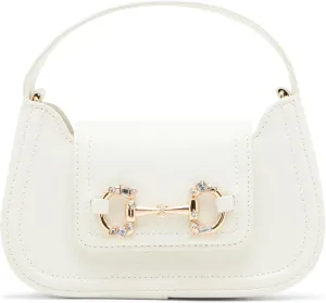 Anne Klein Crystal Horsebit Mini Top Handle with Convertible Strap