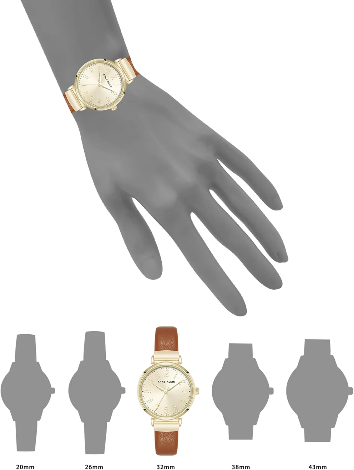 Anne Klein Women's Easy-to-Read Strap Watch