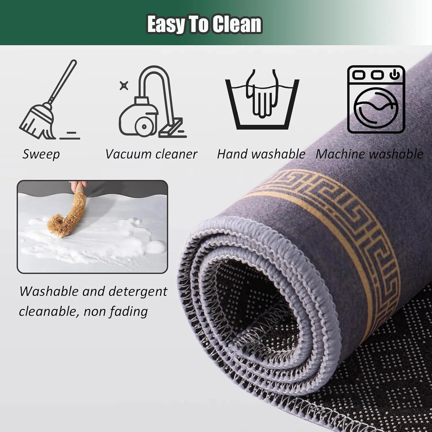 Anti-Slip and Noise Reduction Mahjong Mat for Round Tables, Thick and Soft Tablecloth for Poker Card Board and Tile Games, with Carrying Bag(120cm/47.24in)