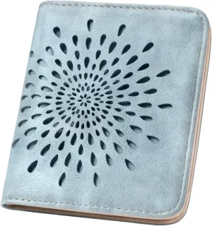 APHISON Womens Wallet, Slim Small Wallet for Women RFID Wallet Women Sunflower Leather ID Credit Card Holder whit Zipper Coin Pocket Bifold Compact Wallet